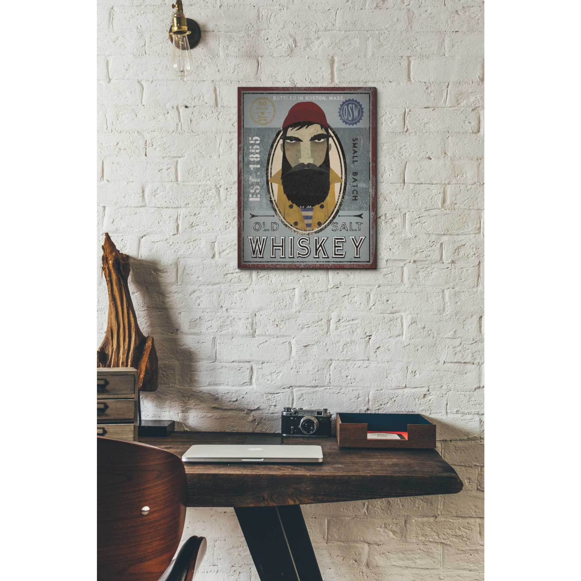 'Fisherman VI Old Salt Whiskey' by Ryan Fowler, Canvas Wall Art,12 x 16