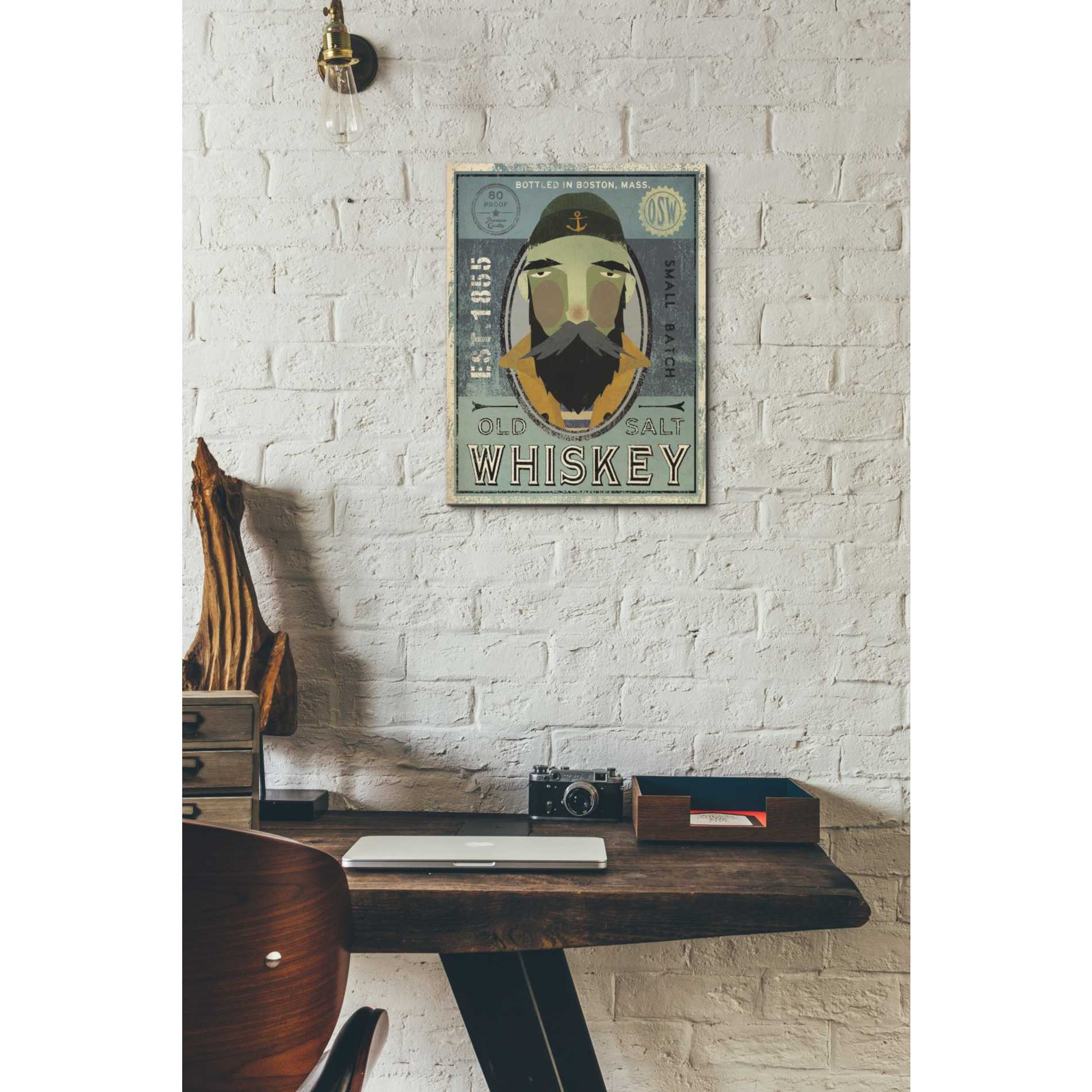 'Fisherman V Old Salt Whiskey' by Ryan Fowler, Canvas Wall Art,12 x 16