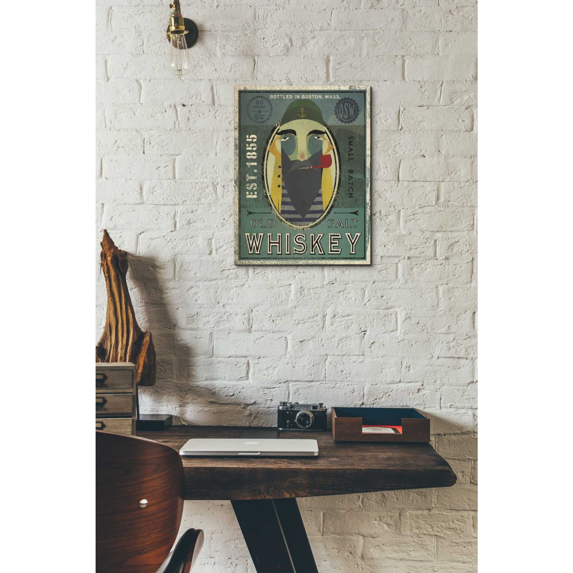 'Fisherman VII Old Salt Whiskey' by Ryan Fowler, Canvas Wall Art,12 x 16