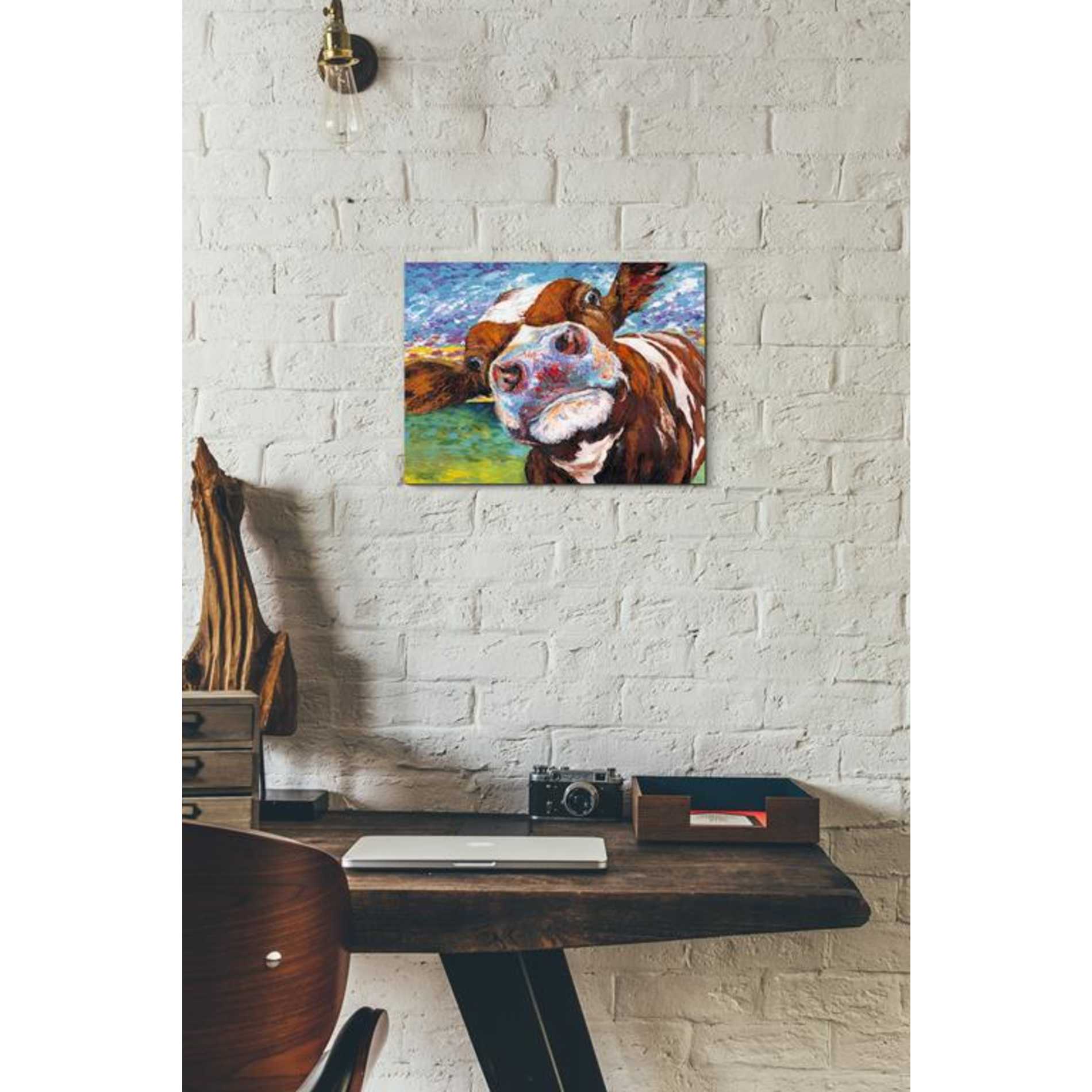 'Curious Cow I' by Carolee Vitaletti Giclee Canvas Wall Art