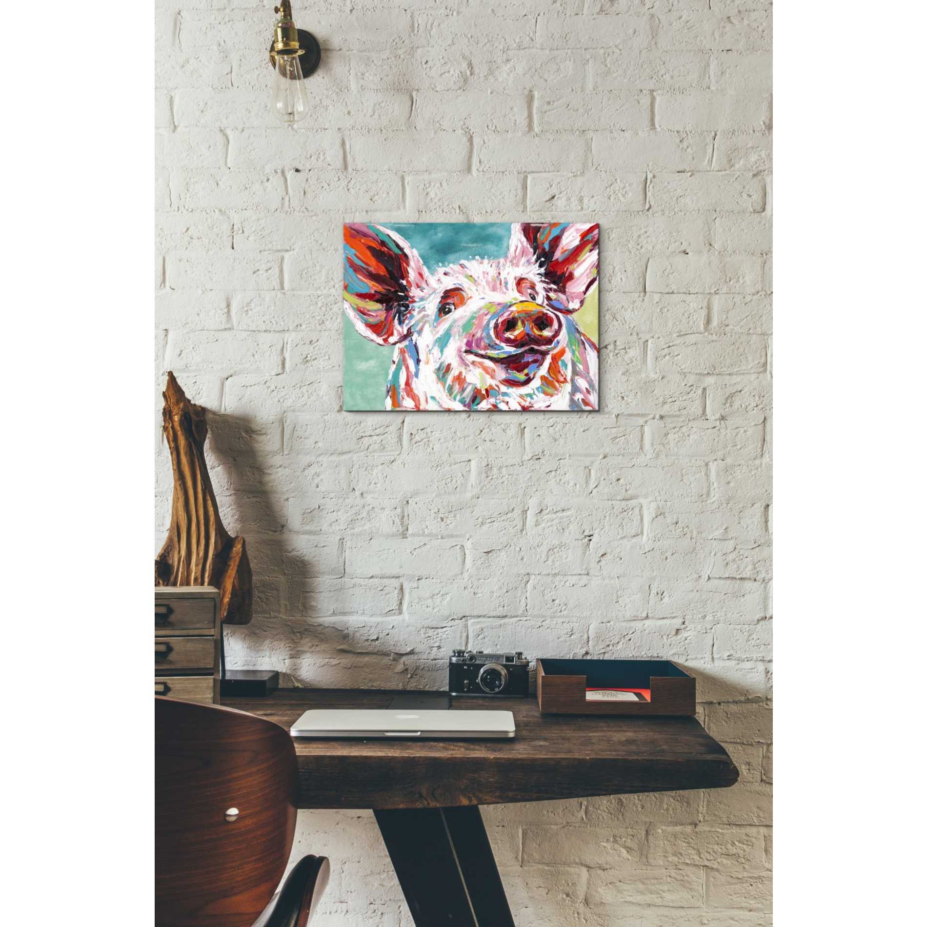 'Piggy I' by Carolee Vitaletti Canvas Wall Art,16 x 12
