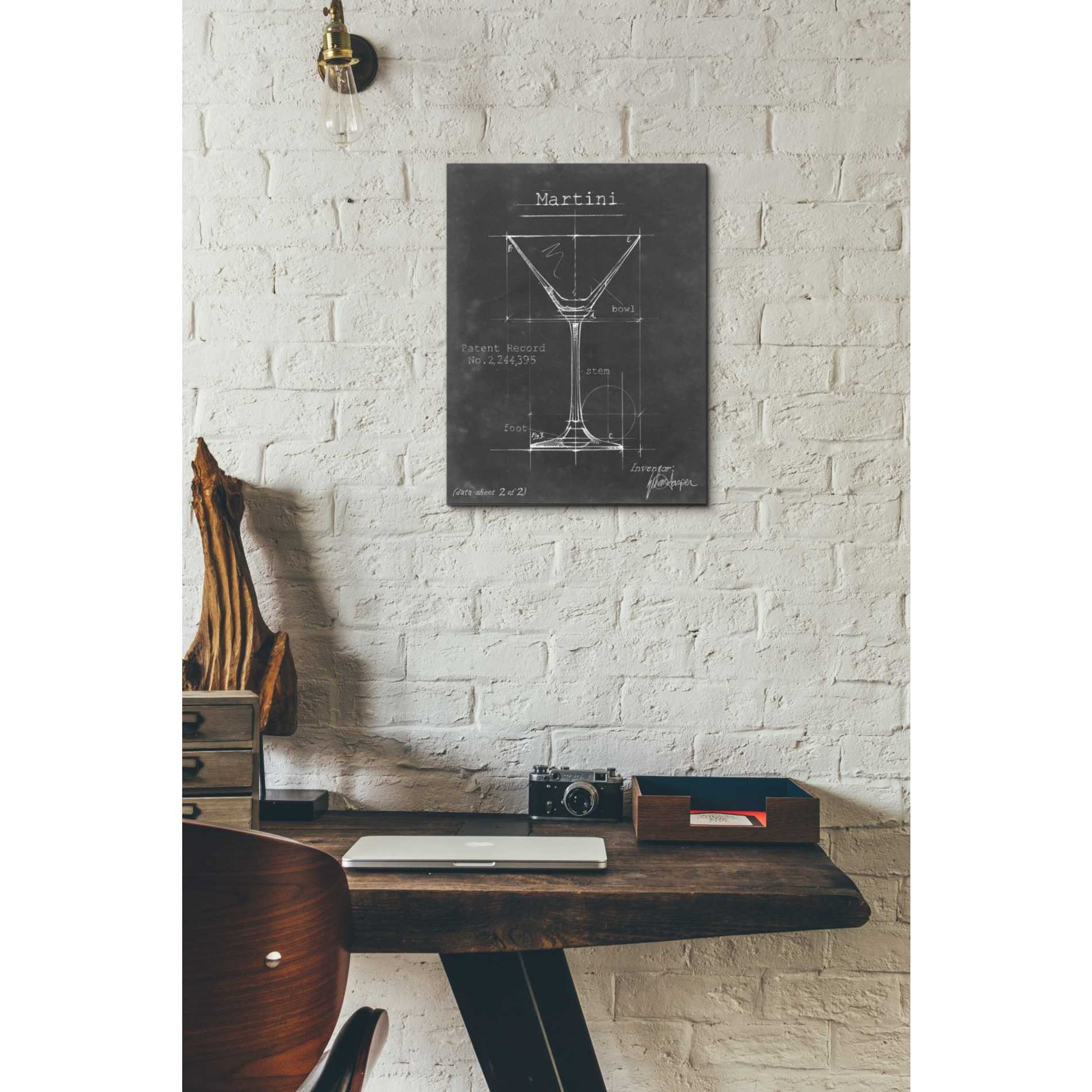 'Barware Blueprint V' by Ethan Harper Canvas Wall Art,12 x 16