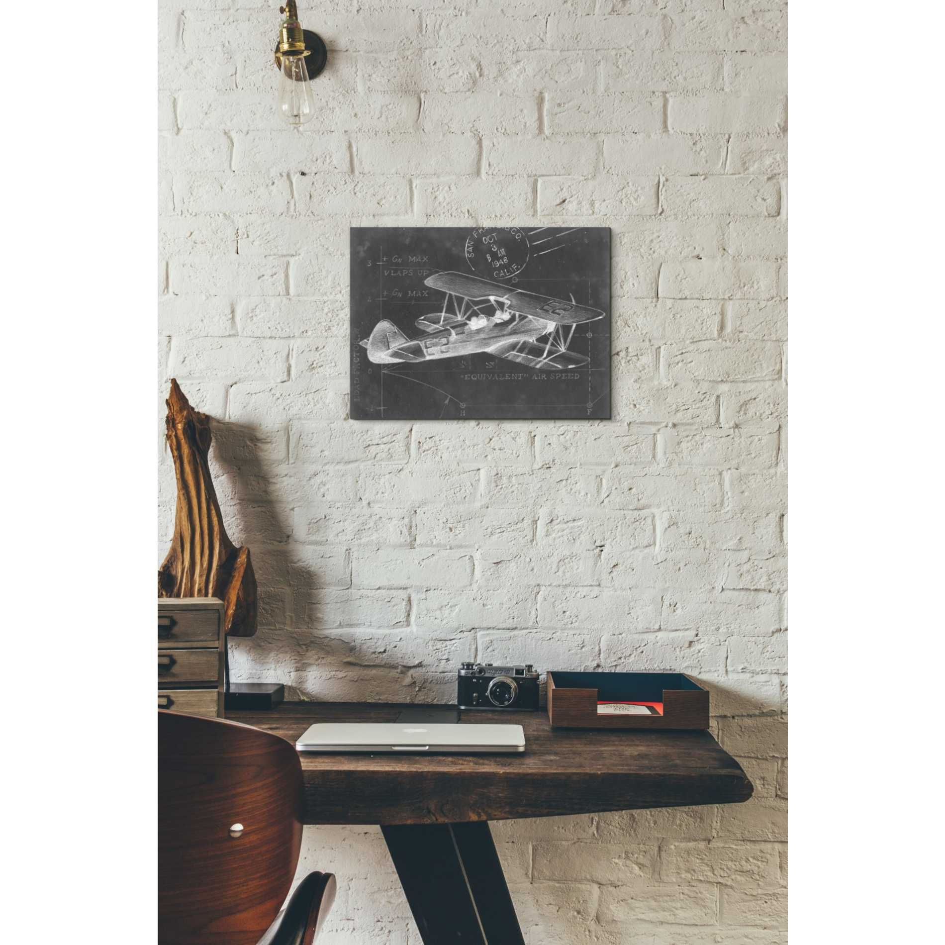 'Flight Schematic I' by Ethan Harper Canvas Wall Art,16 x 12