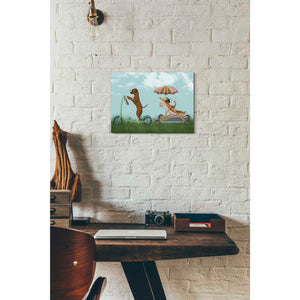 'Boxer Scooter' by Fab Funky Giclee Canvas Wall Art