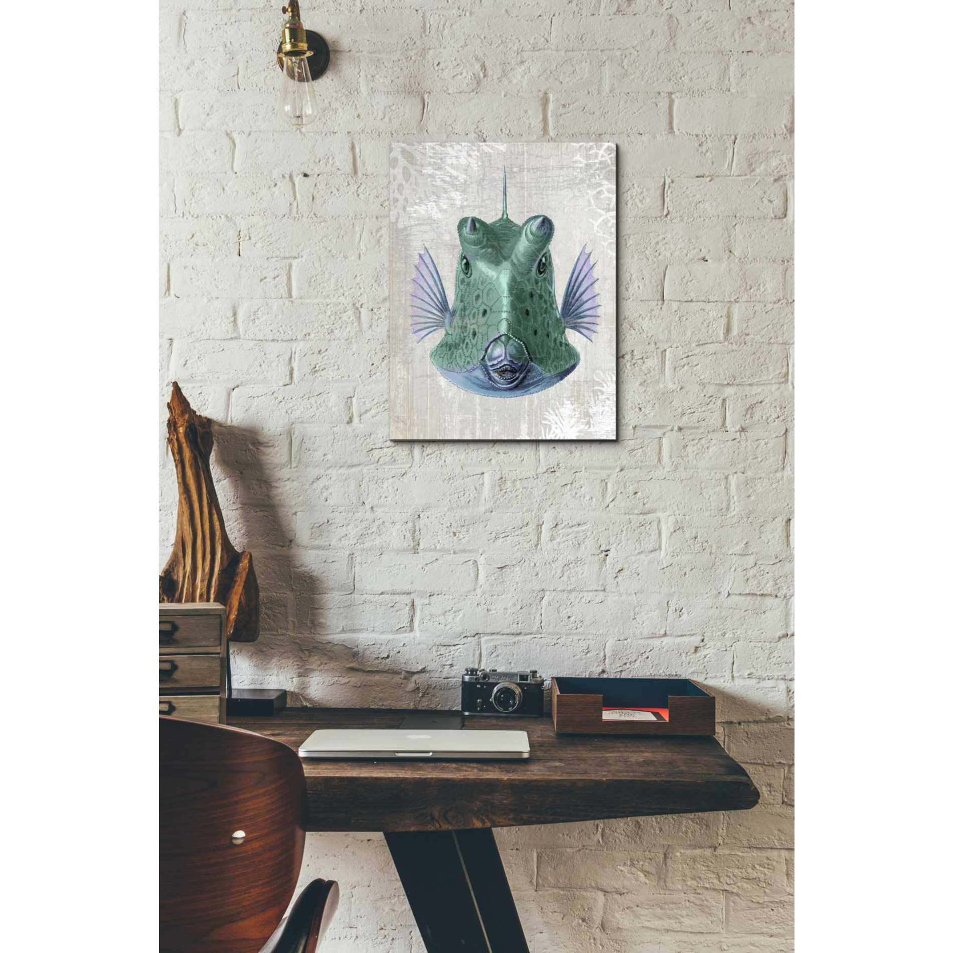 'Cowfish' by Fab Funky Giclee Canvas Wall Art