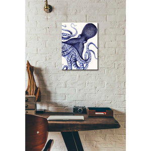 'Landscape Blue Octopus' by Fab Funky Giclee Canvas Wall Art