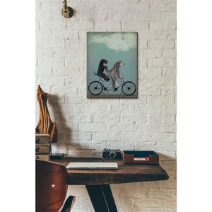 'Schnauzer Tandem' by Fab Funky Giclee Canvas Wall Art
