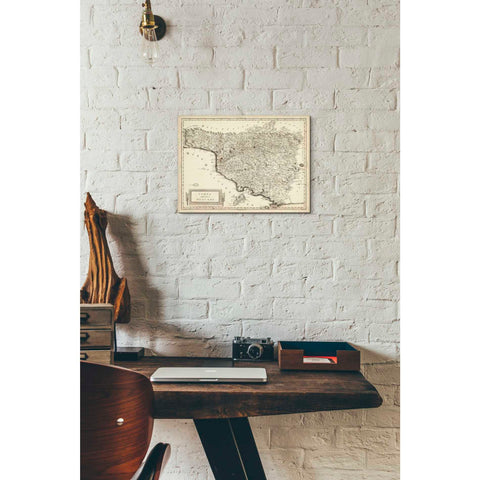 Image of 'Antique Map of Tuscany' by Unknown Giclee Canvas Wall Art