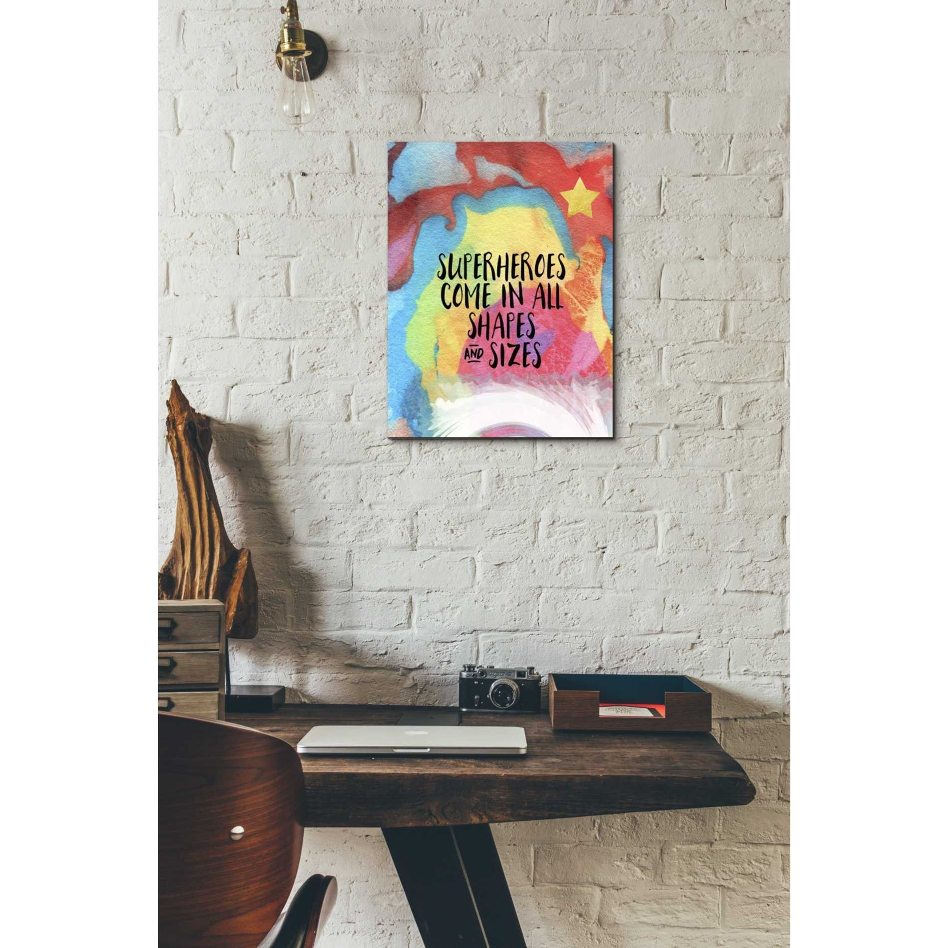 'Superheroes Come In All Shapes' by Linda Woods, Canvas Wall Art,12 x 16