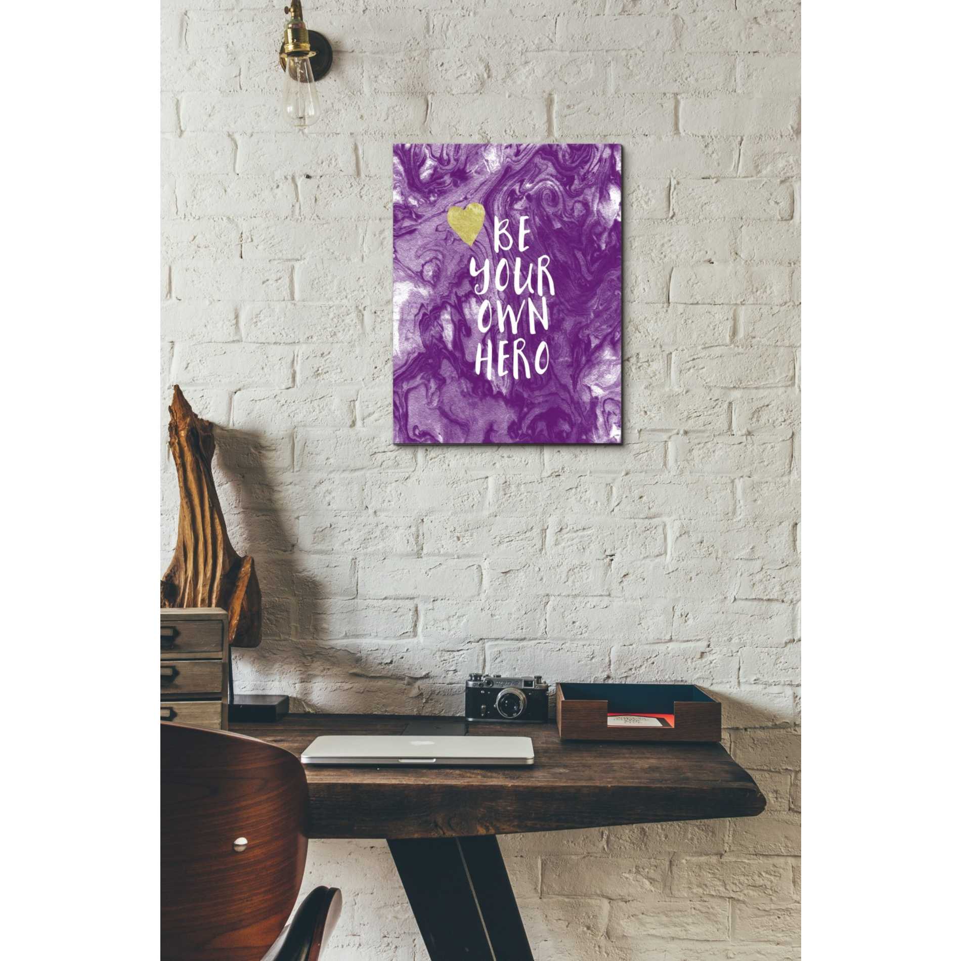 'Be Your Own Hero' by Linda Woods, Canvas Wall Art,12 x 16