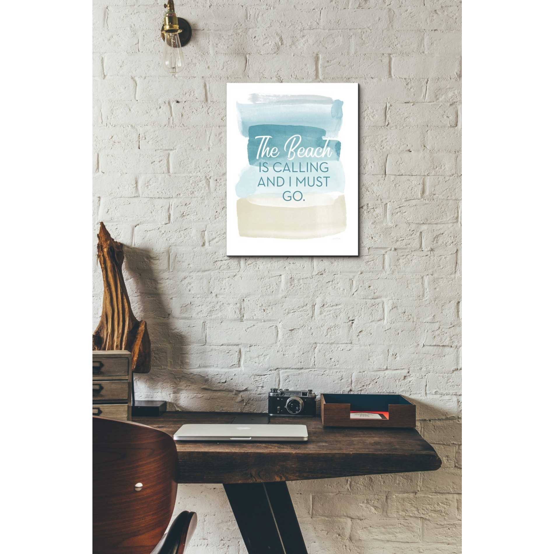 'The Beach Is Calling' by Linda Woods, Canvas Wall Art,12 x 16
