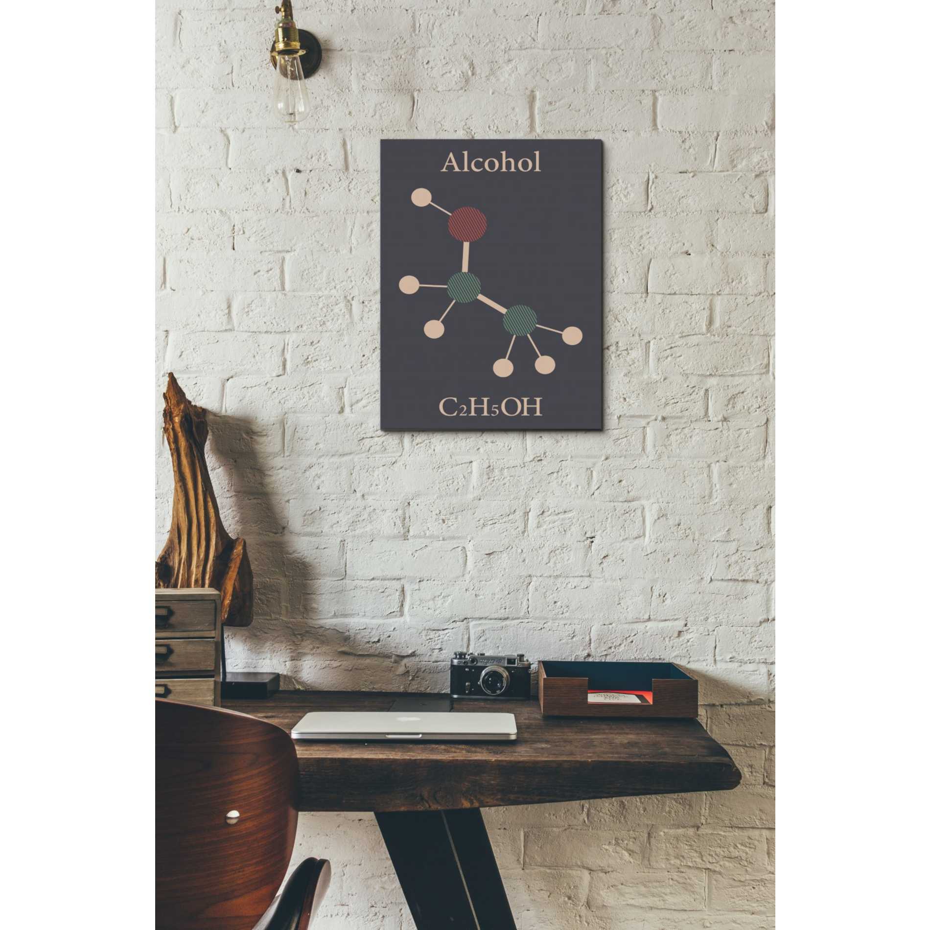 'Alcohol Molecule' Canvas Wall Art,12 x 16