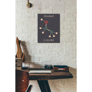 'Alcohol Molecule' Canvas Wall Art,12 x 16