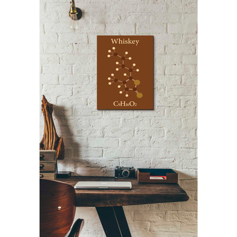 Image of 'Whiskey Molecule' Canvas Wall Art,12 x 16