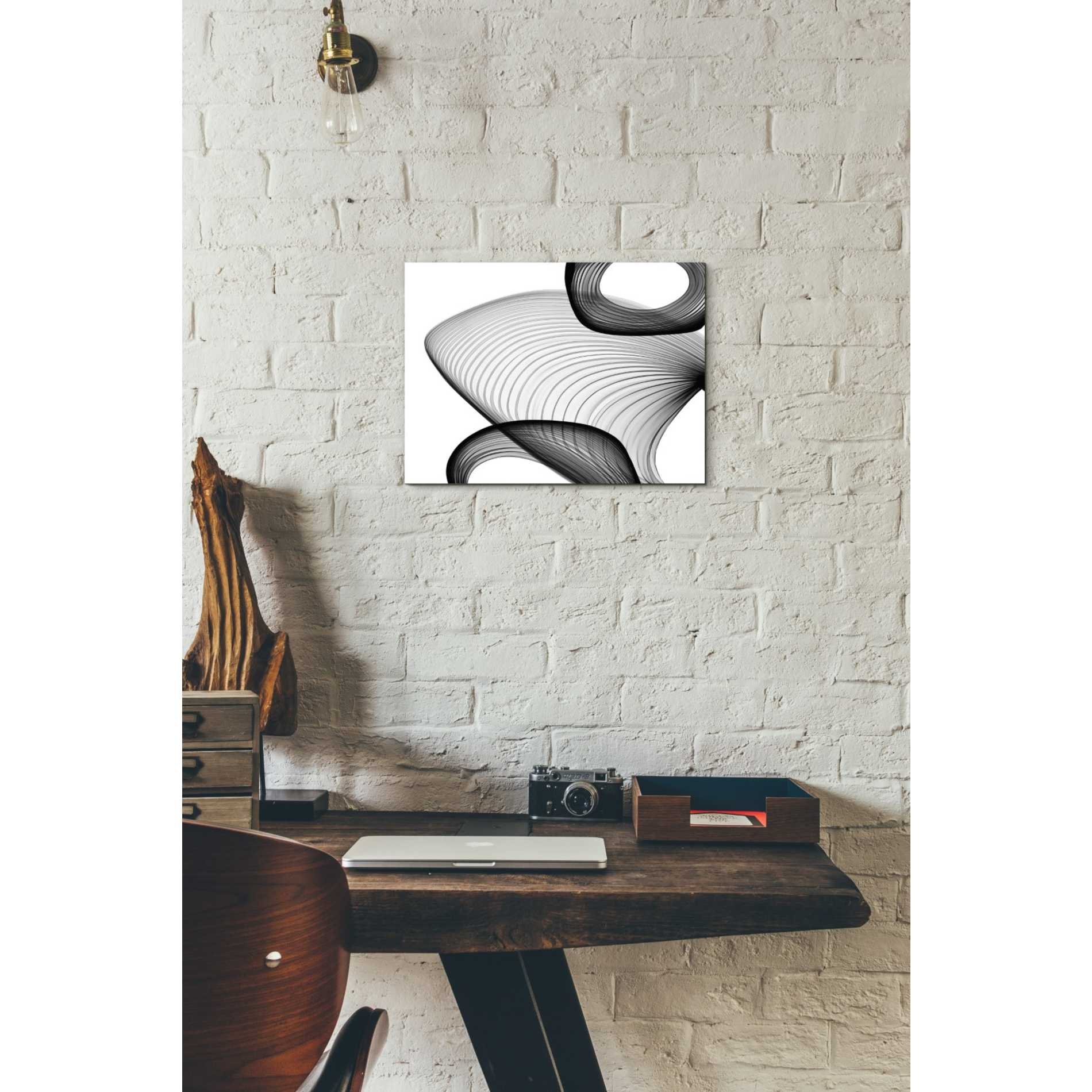 'Abstract Black and White 21-59' by Irena Orlov, Canvas Wall Art,16 x 12
