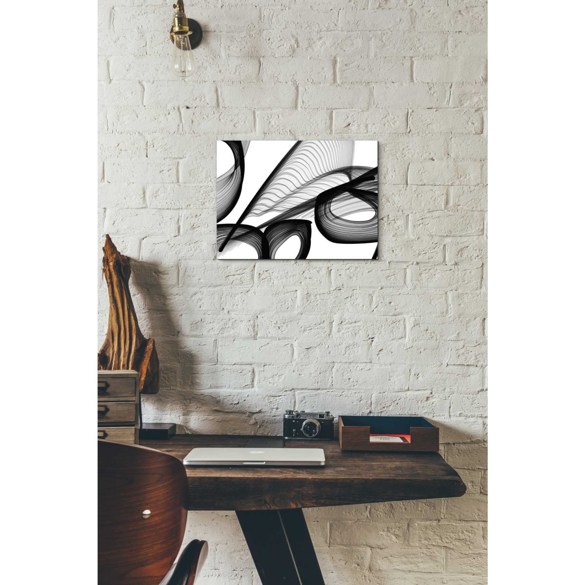 'Abstract Black and White 22-21' by Irena Orlov, Canvas Wall Art,16 x 12