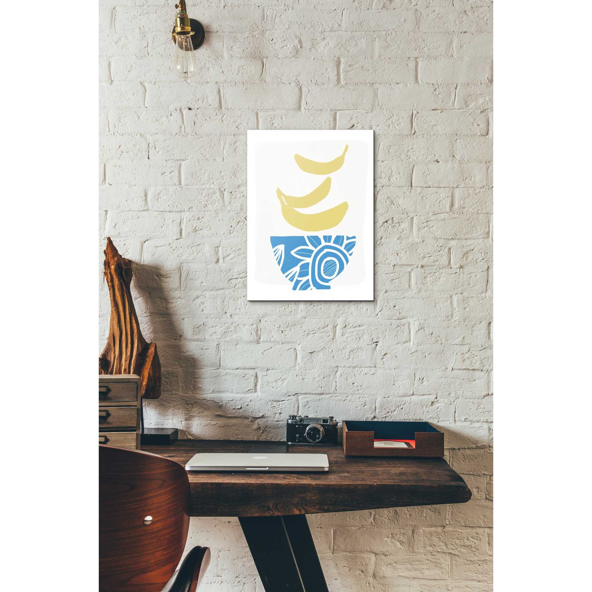 'Bowl of Bananas' by Linda Woods, Canvas Wall Art,12 x 16