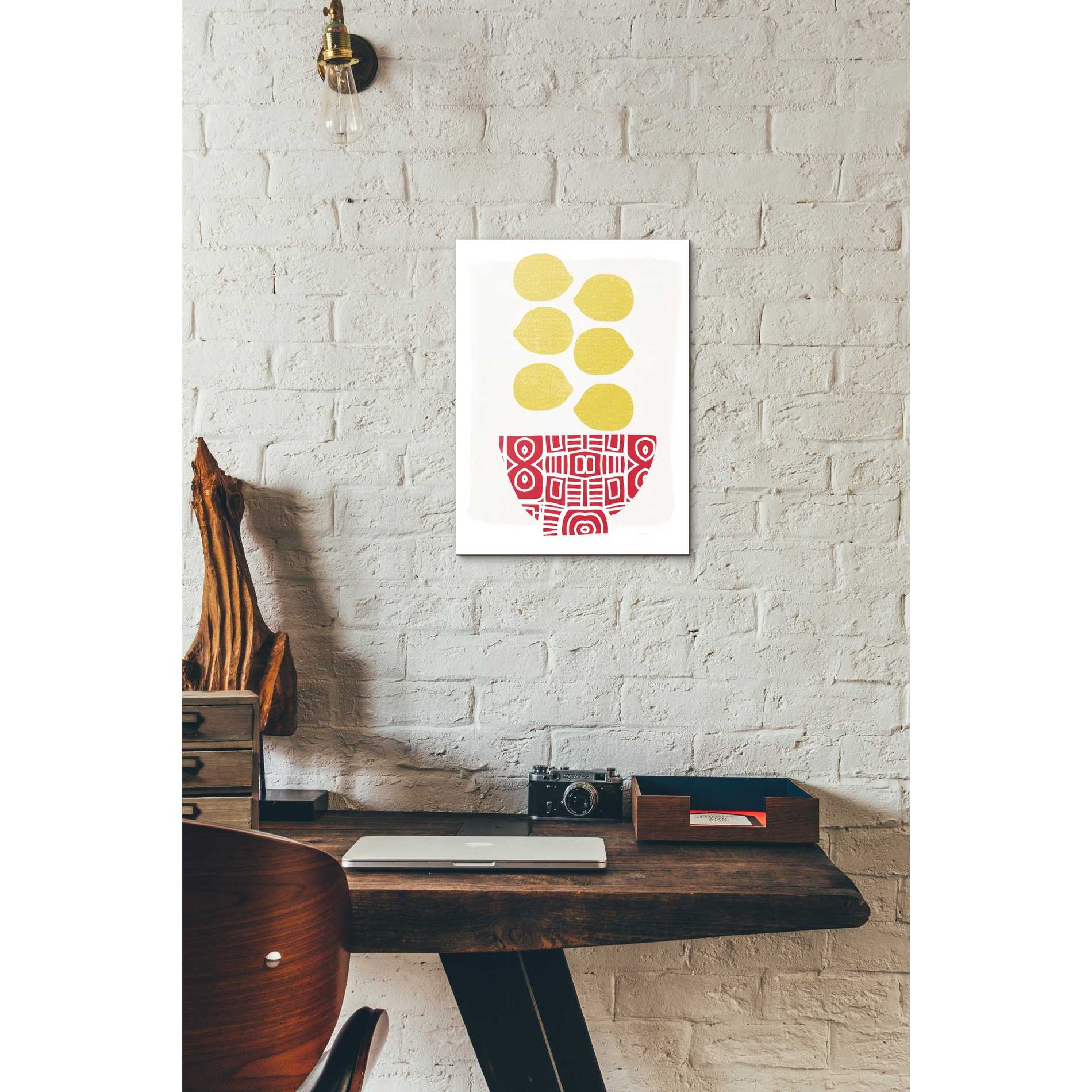 'Bowl of Lemons' by Linda Woods, Canvas Wall Art,12 x 16