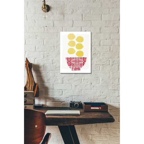 Image of 'Bowl of Lemons' by Linda Woods, Canvas Wall Art,12 x 16