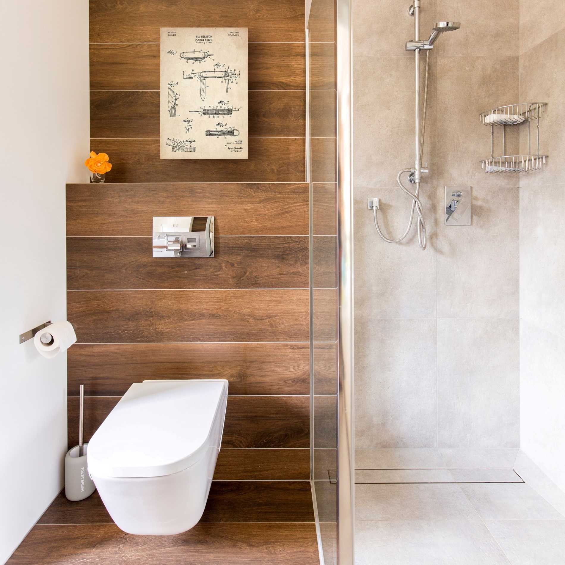 'Pocket Knife Blueprint Patent Parchment' Canvas Wall Art,12 x 18