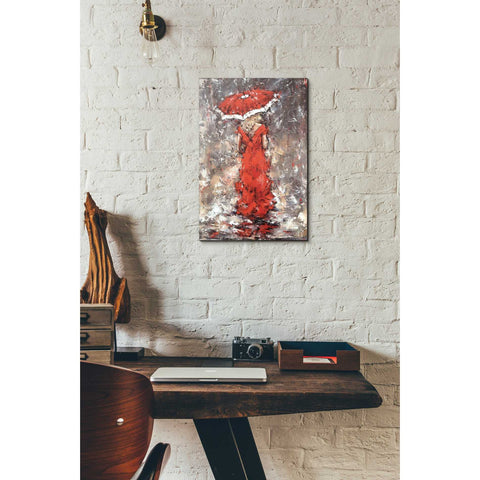 Image of 'Woman With Umbrella' by Alexander Gunin, Canvas Wall Art,12 x 18