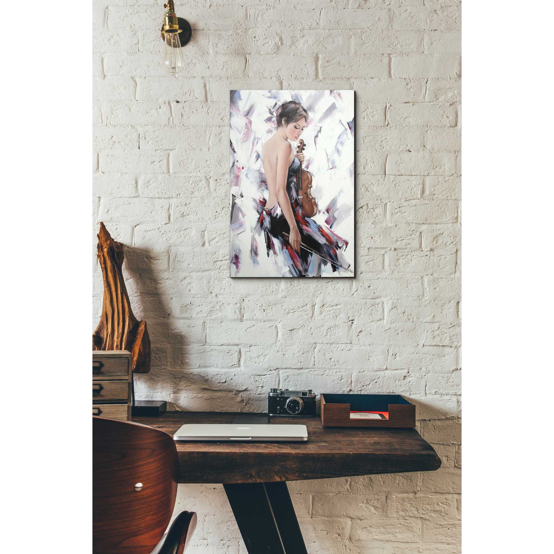 'Violinist' by Alexander Gunin, Canvas Wall Art,12 x 18