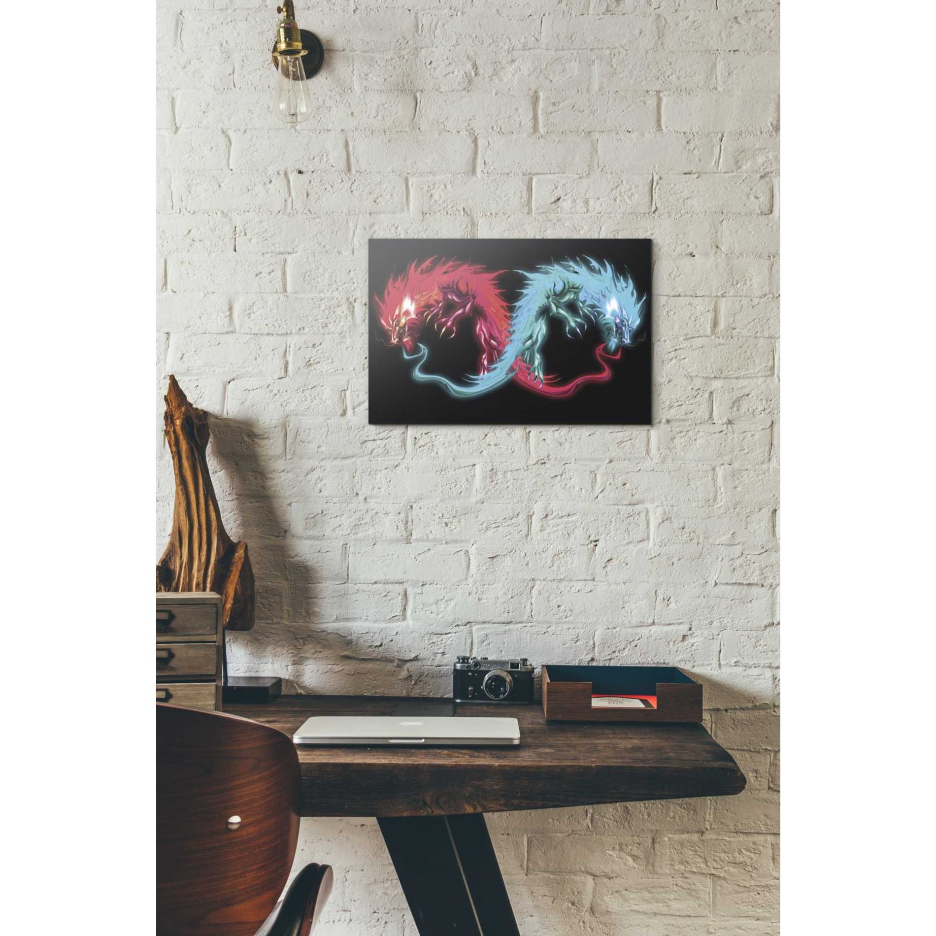 'Double Dragon' by Michael StewArt, Canvas Wall Art,12 x 18