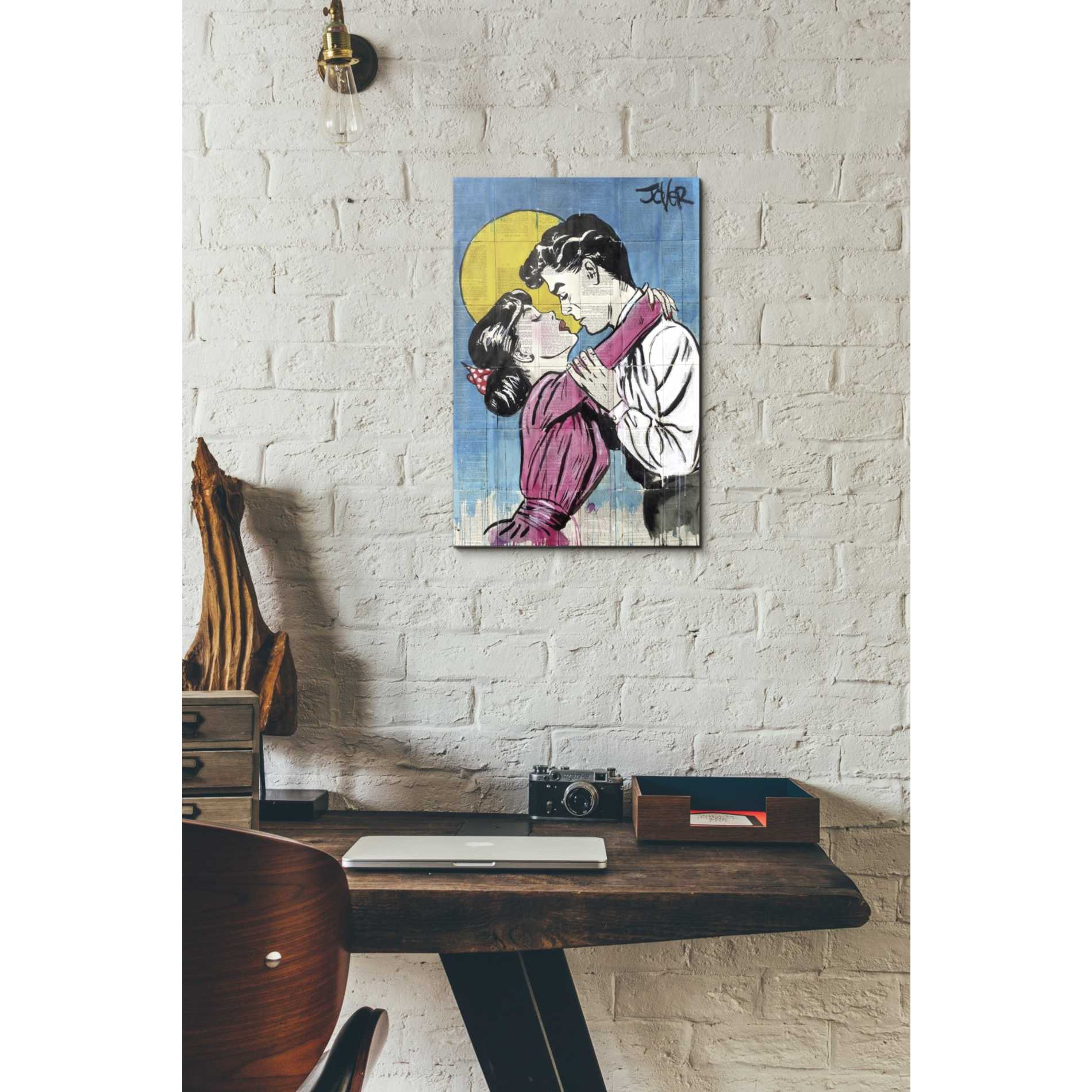 'Love Moon Pop' by Loui Jover, Canvas Wall Art,12 x 18