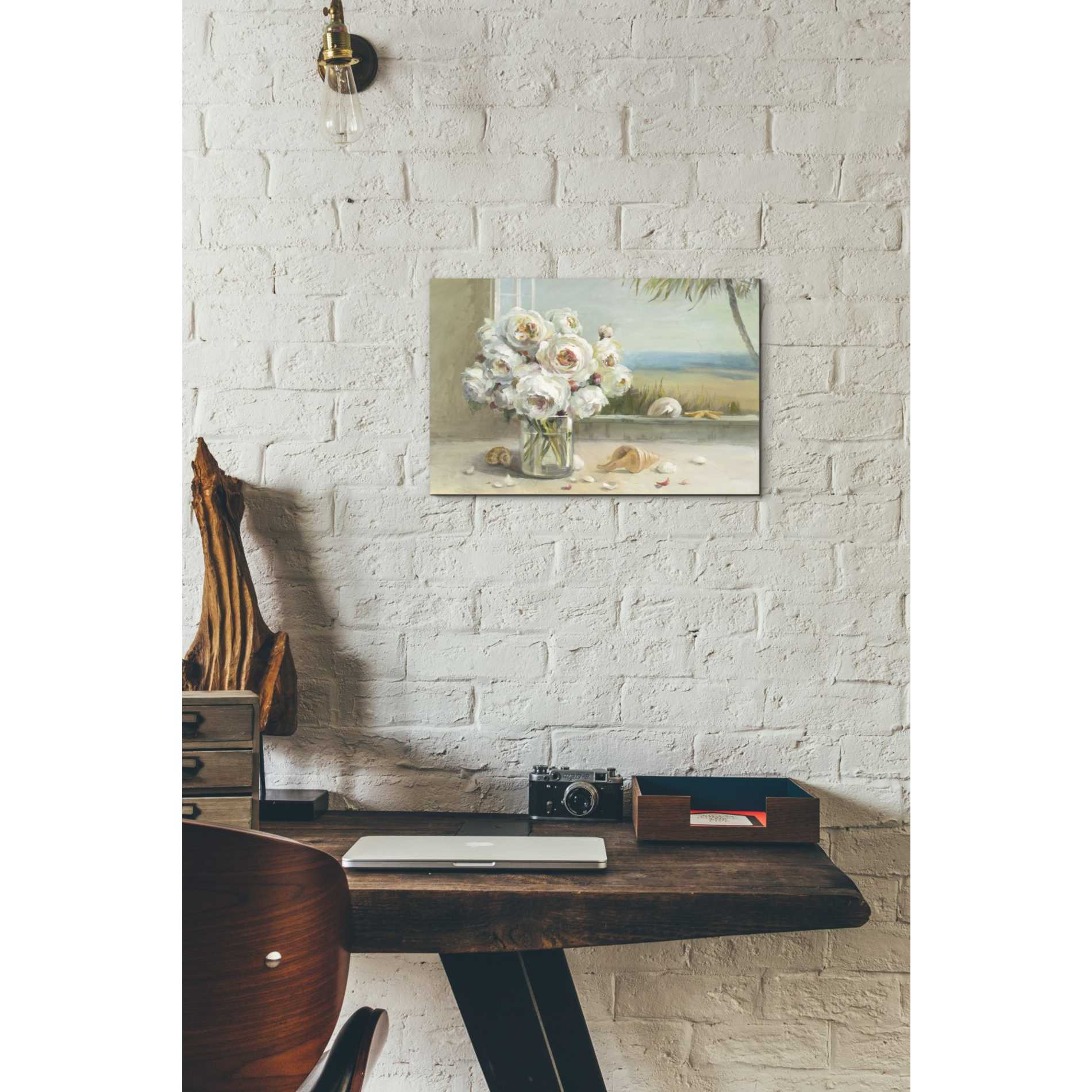'Coastal Roses v.2' by Danhui Nai, Canvas Wall Art,12 x 18