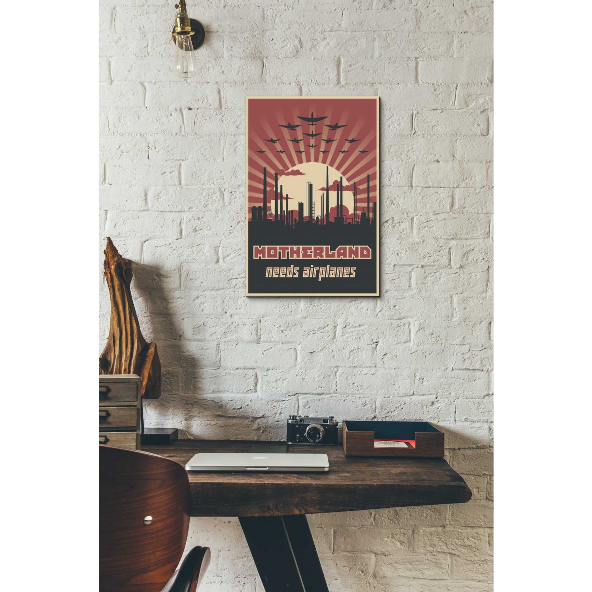 'Motherland Needs Airplanes' Canvas Wall Art,12 x 18