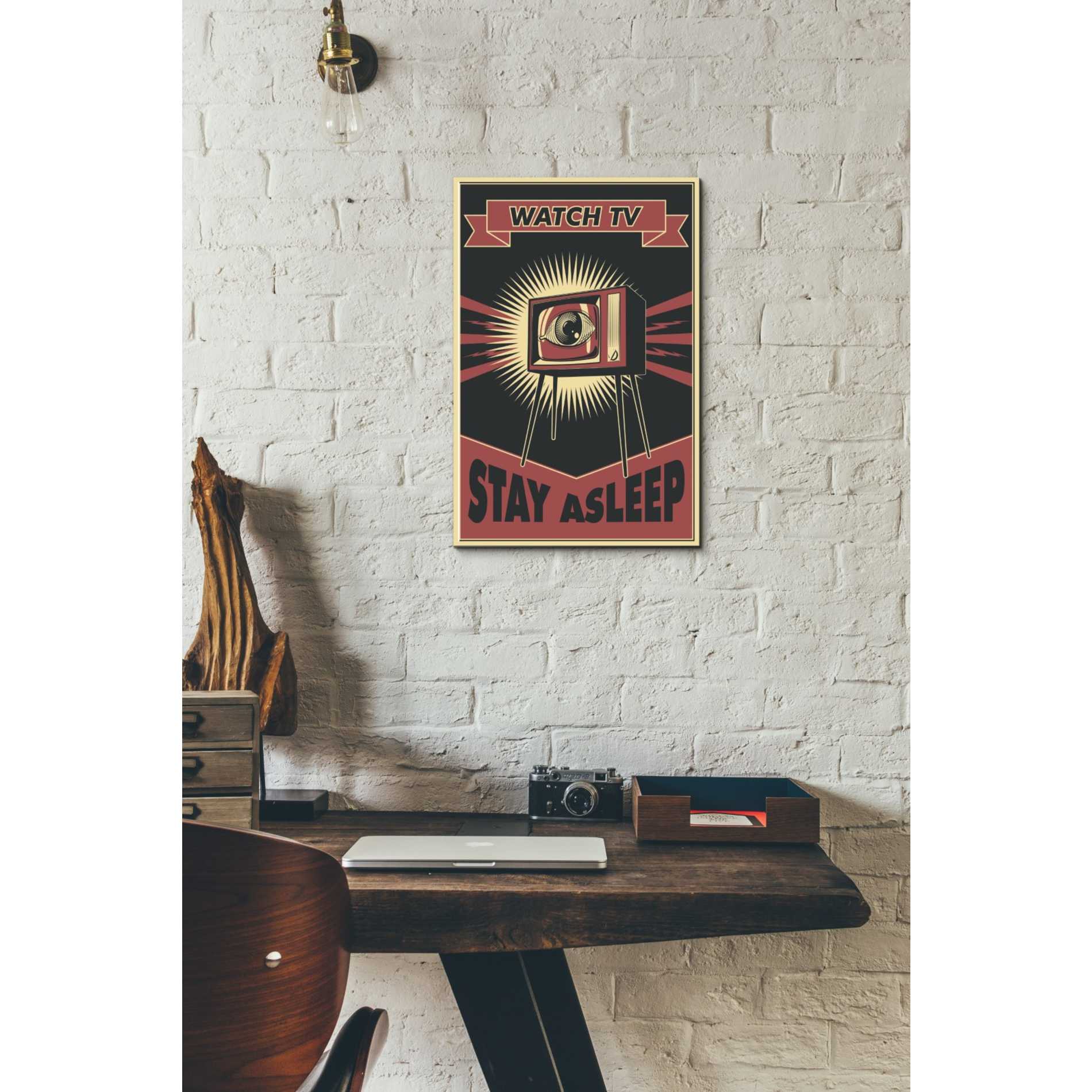 'TV' Canvas Wall Art,12 x 18