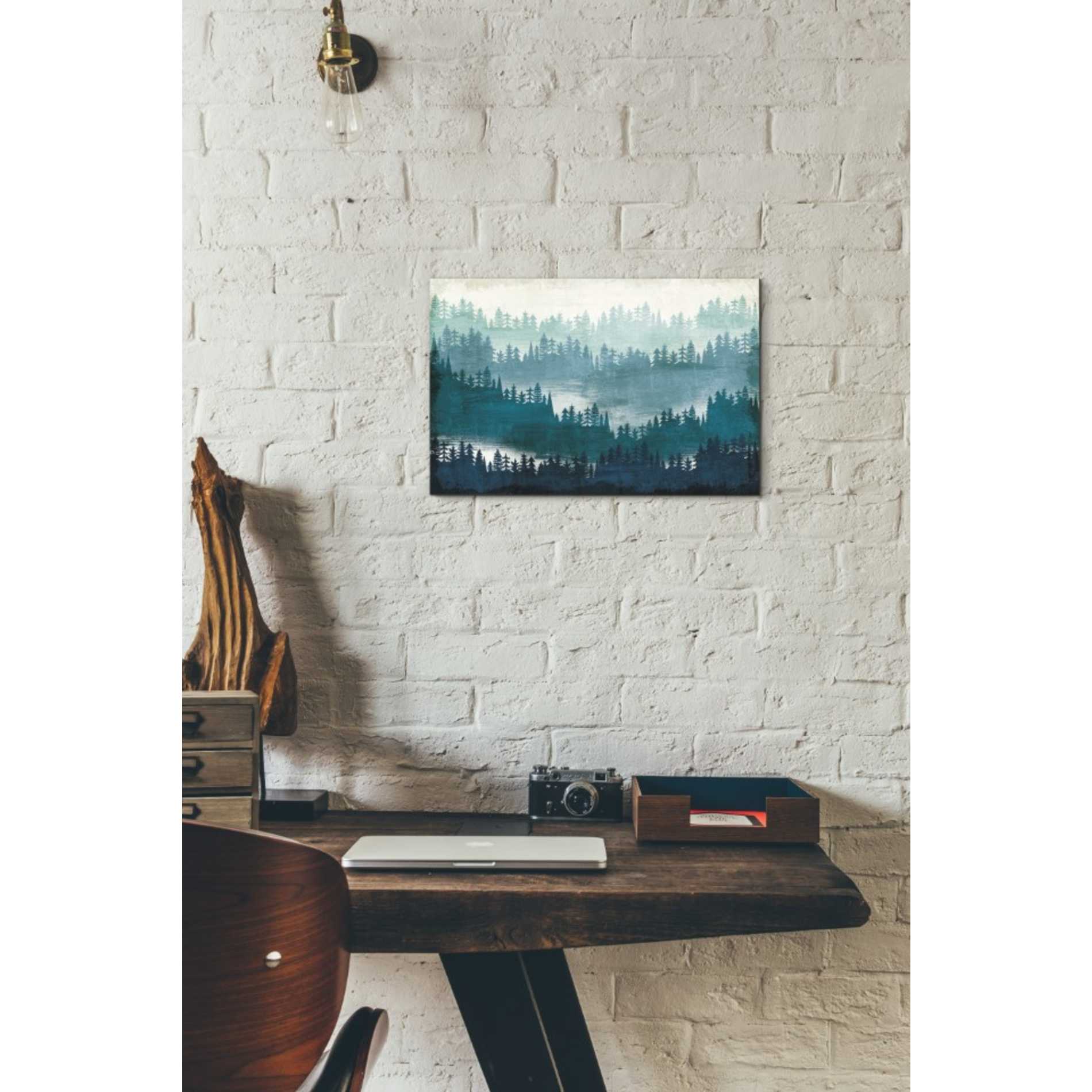 'Mountainscape Blue' by Michael Mullan, Canvas Wall Art,18 x 12