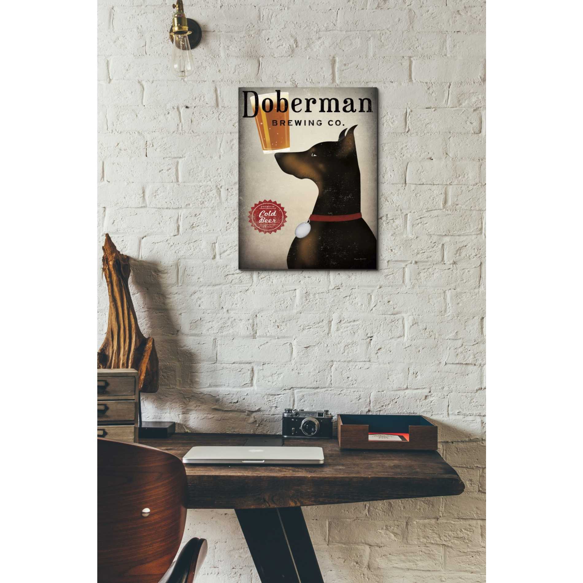 'Doberman Brewing Company' by Ryan Fowler, Canvas Wall Art,12 x 18