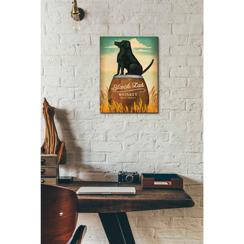 Image of 'Black Lab Whiskey' by Ryan Fowler, Canvas Wall Art,12 x 18