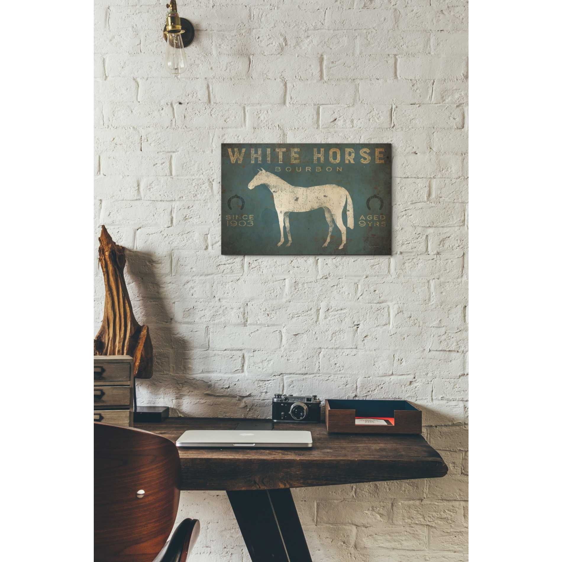 'White Horse No Kentucky' by Ryan Fowler, Canvas Wall Art,12 x 18