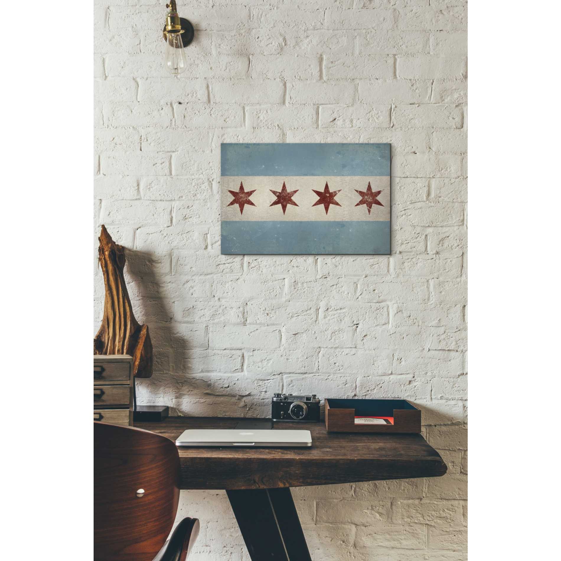 'Chicago Flag' by Ryan Fowler, Canvas Wall Art,12 x 18