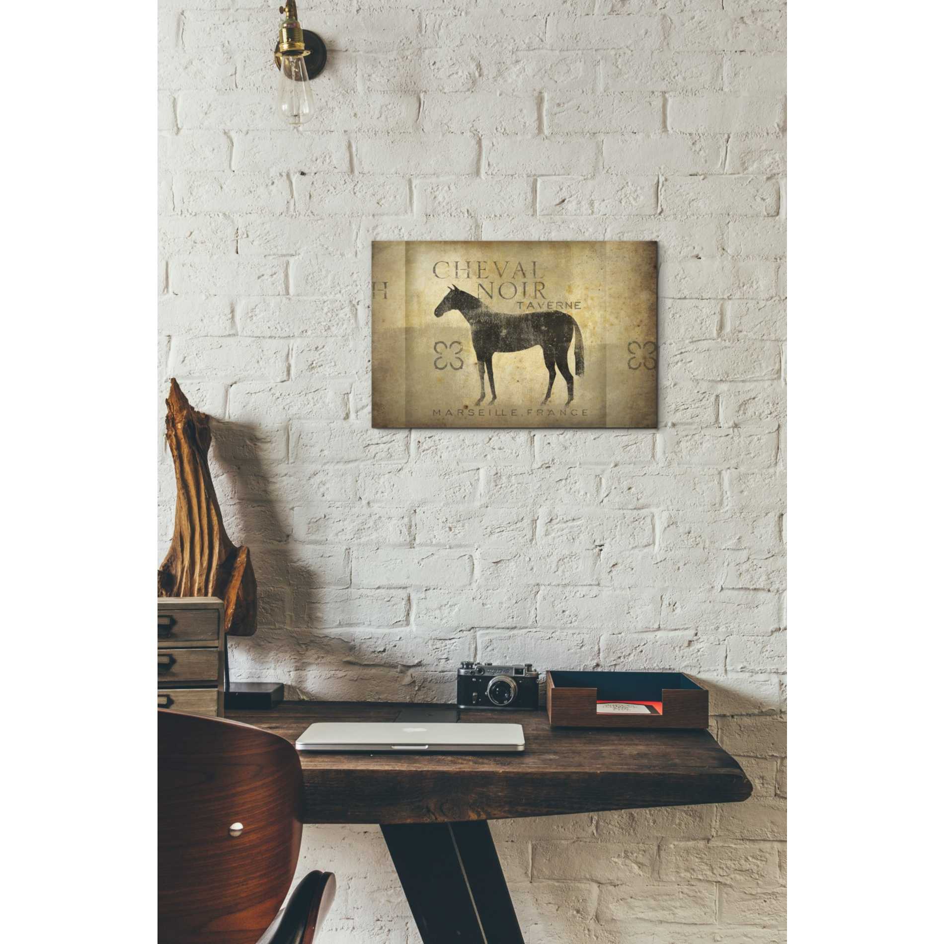 'Cheval Noir v4' by Ryan Fowler, Canvas Wall Art,12 x 18
