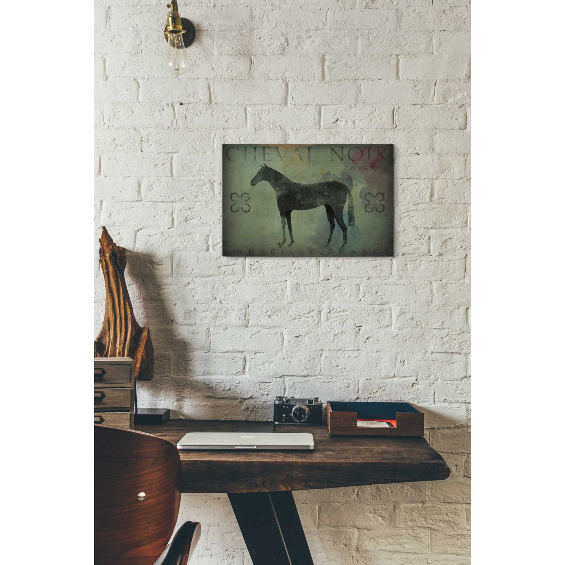 'Cheval Noir v1' by Ryan Fowler, Canvas Wall Art,12 x 18