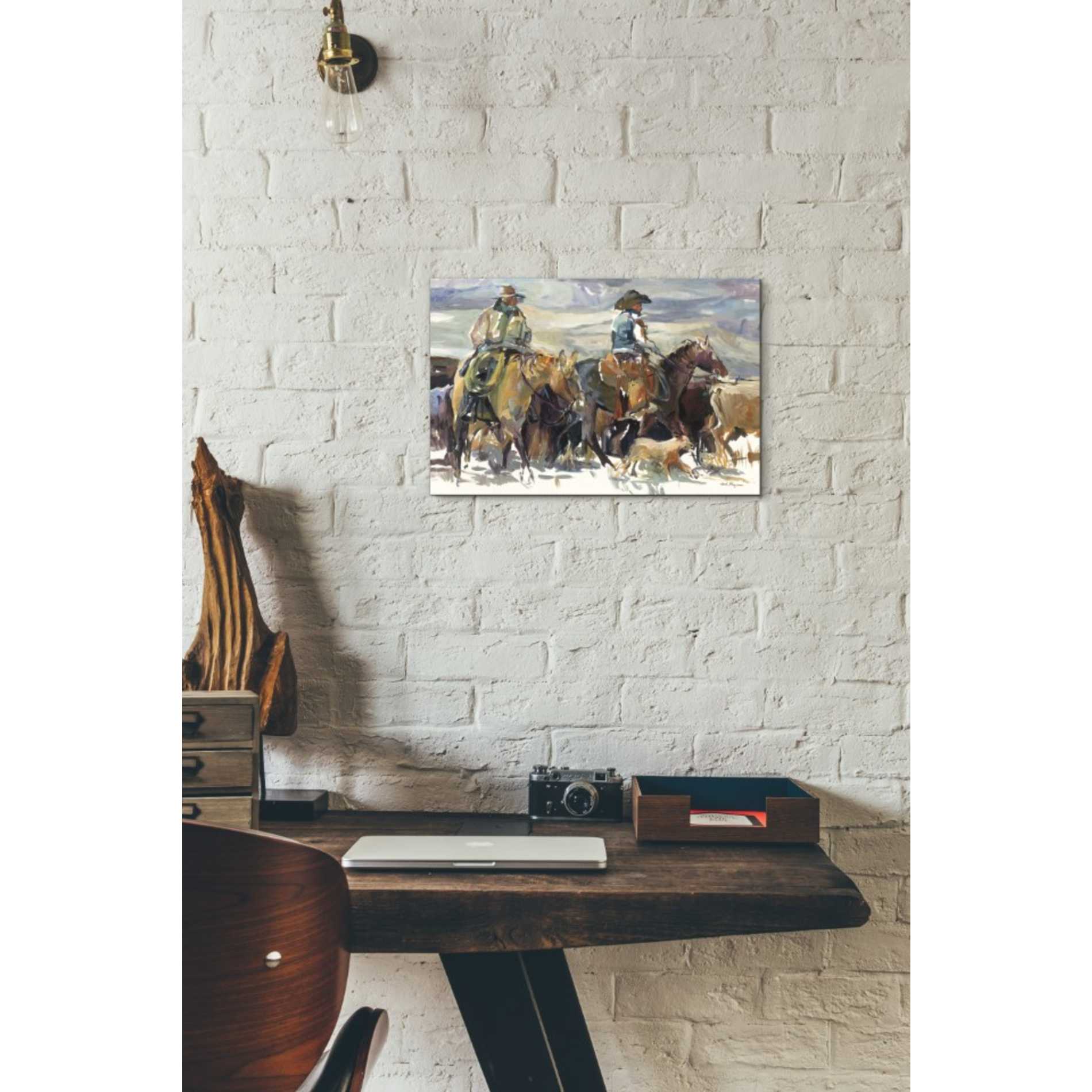 'The Roundup' by Marilyn Hageman, Canvas Wall Art,18 x 12