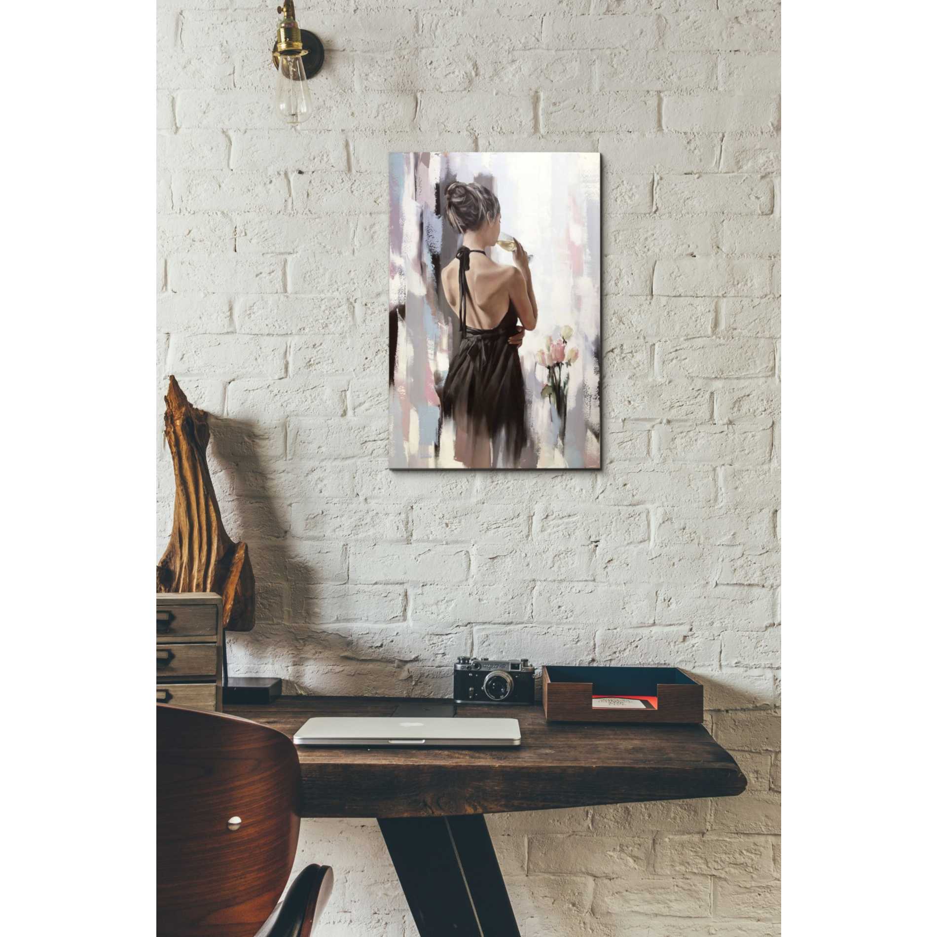 'Girl With Roses' by Alexander Gunin, Canvas Wall Art,12 x 18