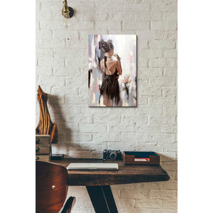 'Girl With Roses' by Alexander Gunin, Canvas Wall Art,12 x 18