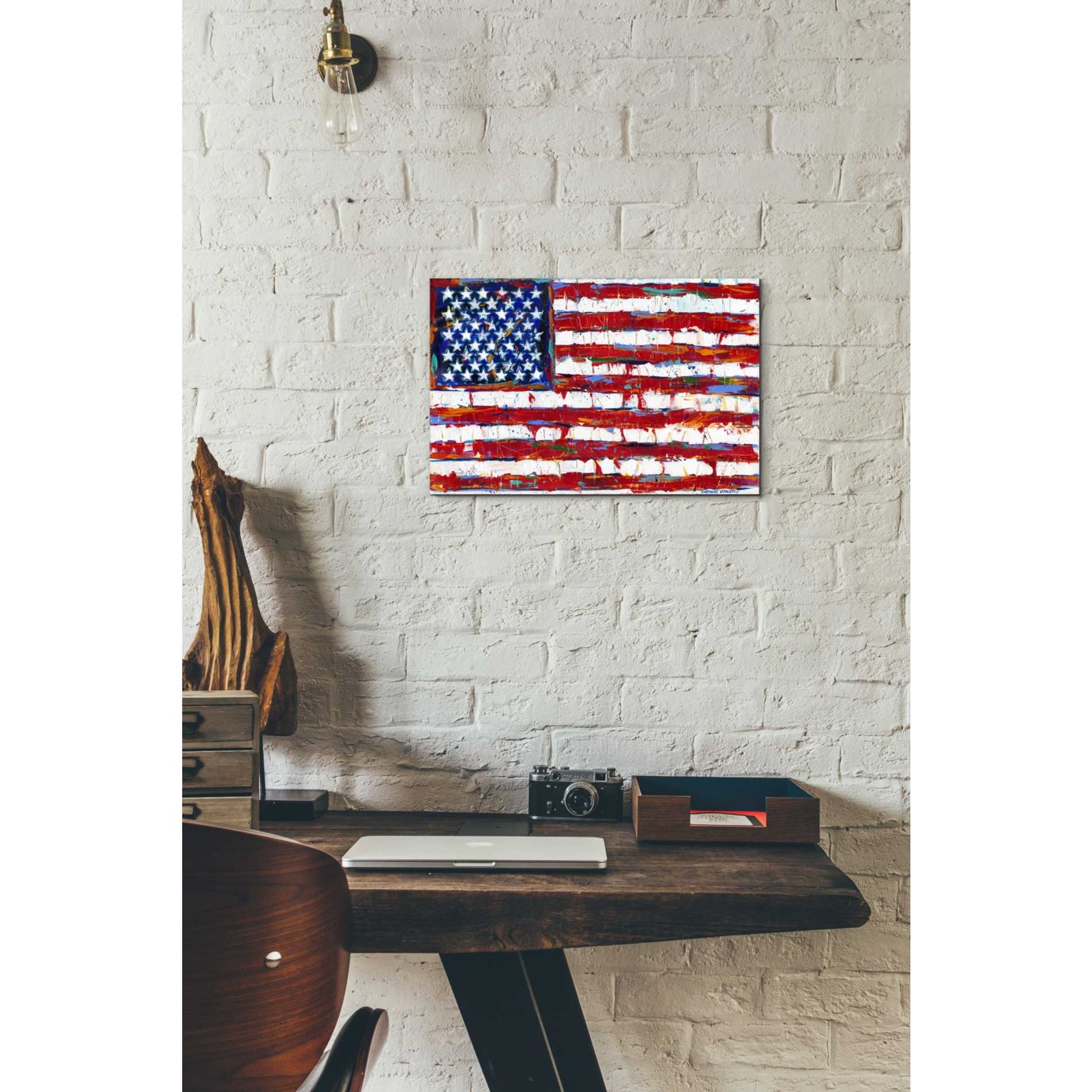 'Dramatic Stars & Stripes' by Carolee Vitaletti Giclee Canvas Wall Art