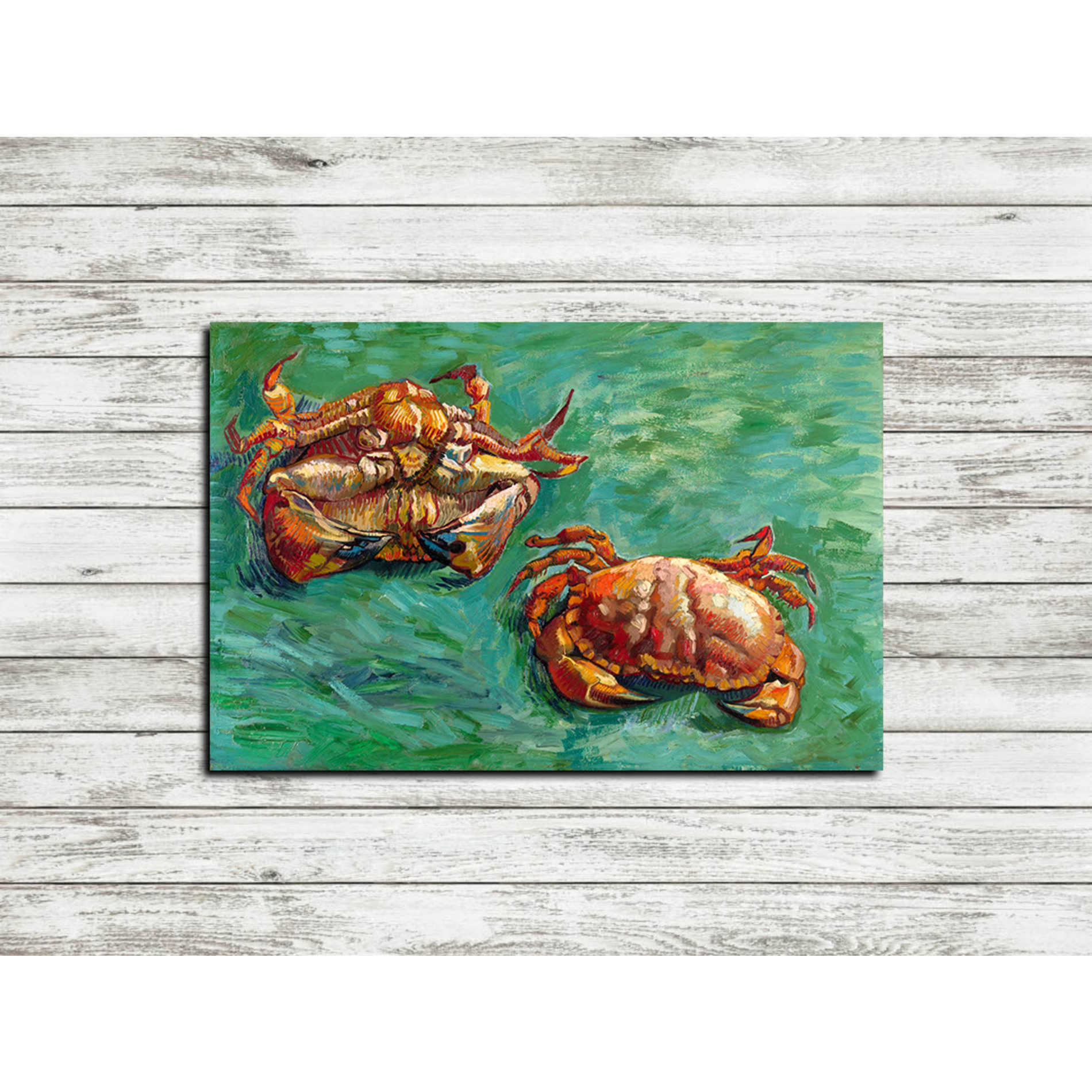 'Two Crabs' by Vincent Van Gogh Canvas Wall Art,12 x 18