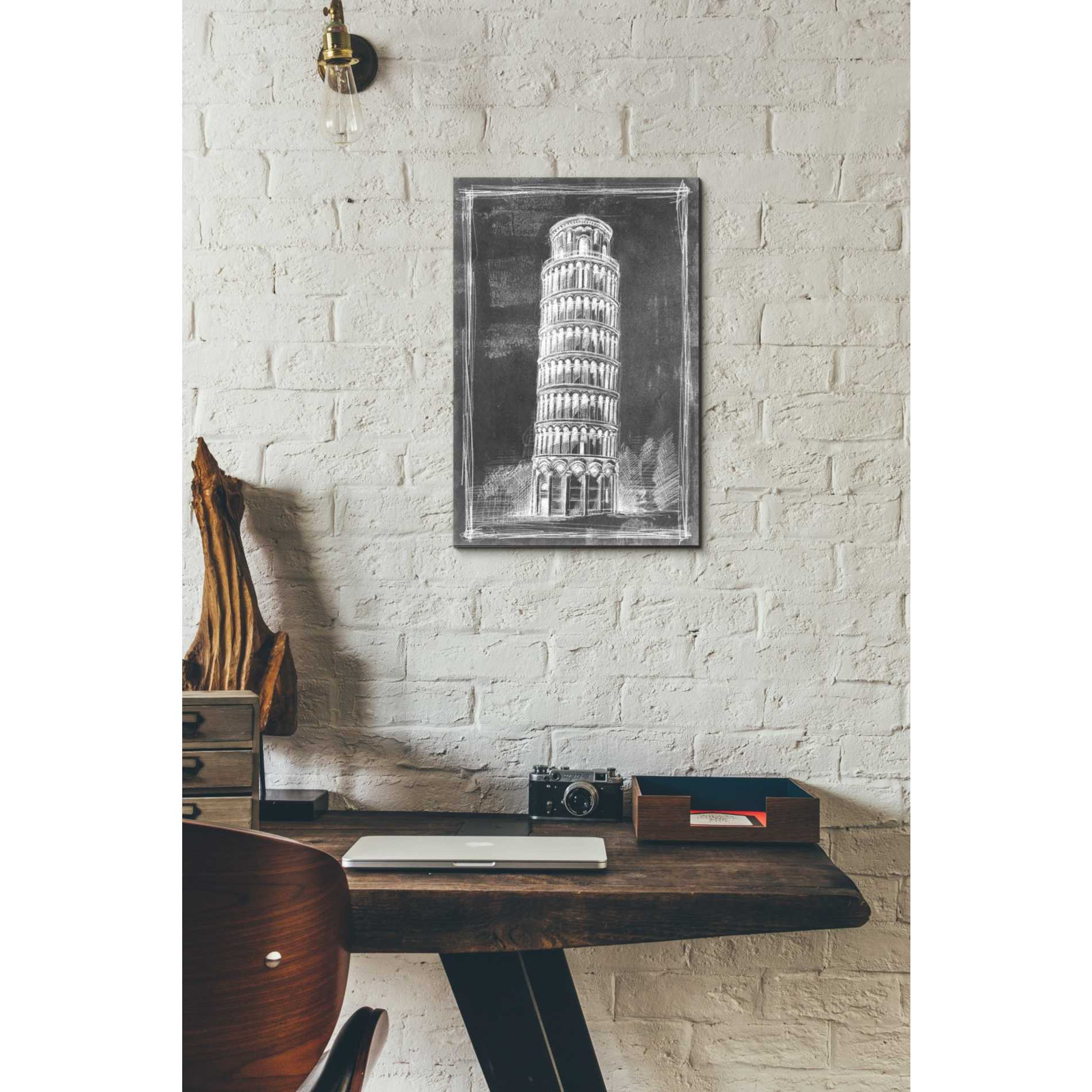 'European Icon Blueprint II' by Ethan Harper Canvas Wall Art,12 x 18