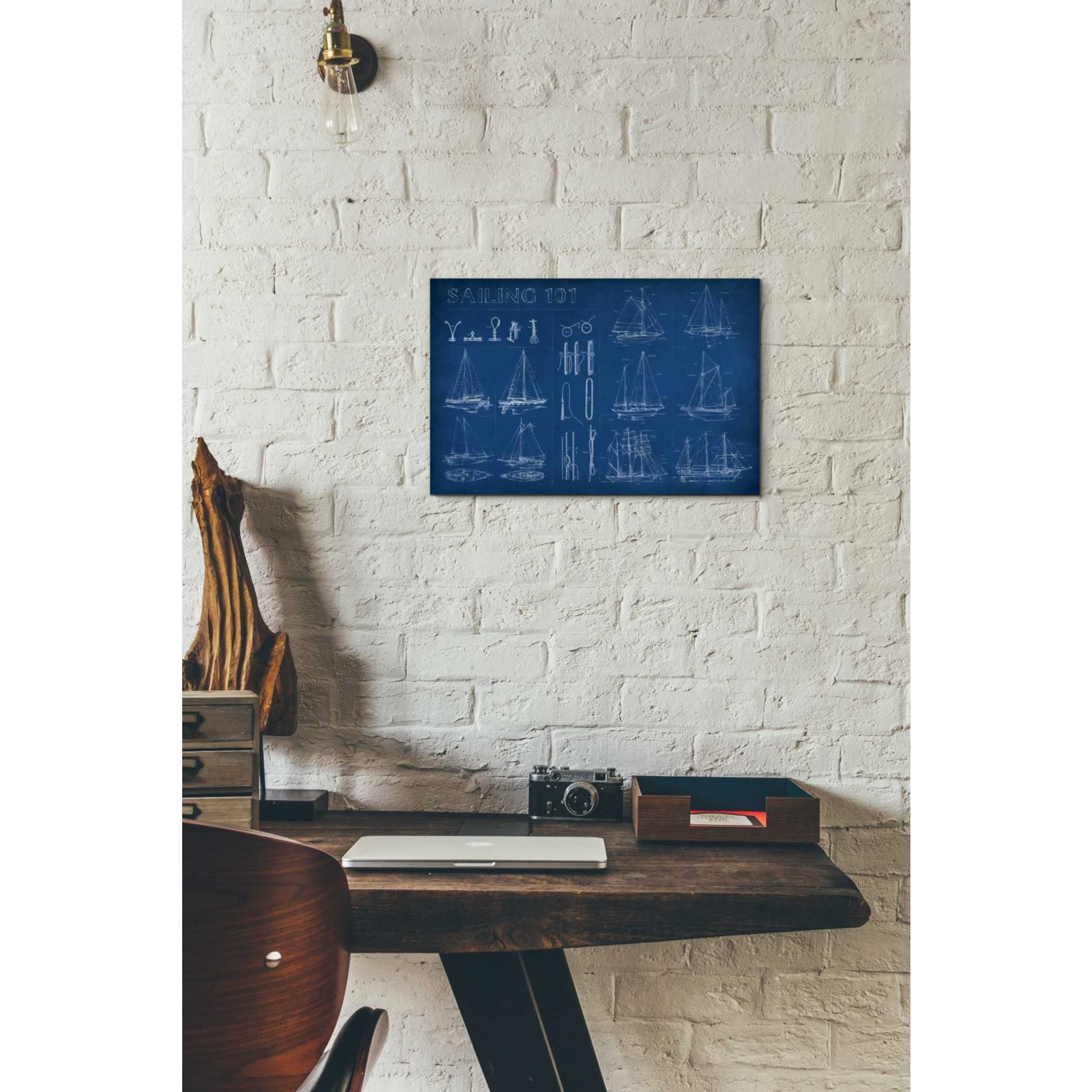 'Sailing Infograph' by Ethan Harper Canvas Wall Art,18 x 12