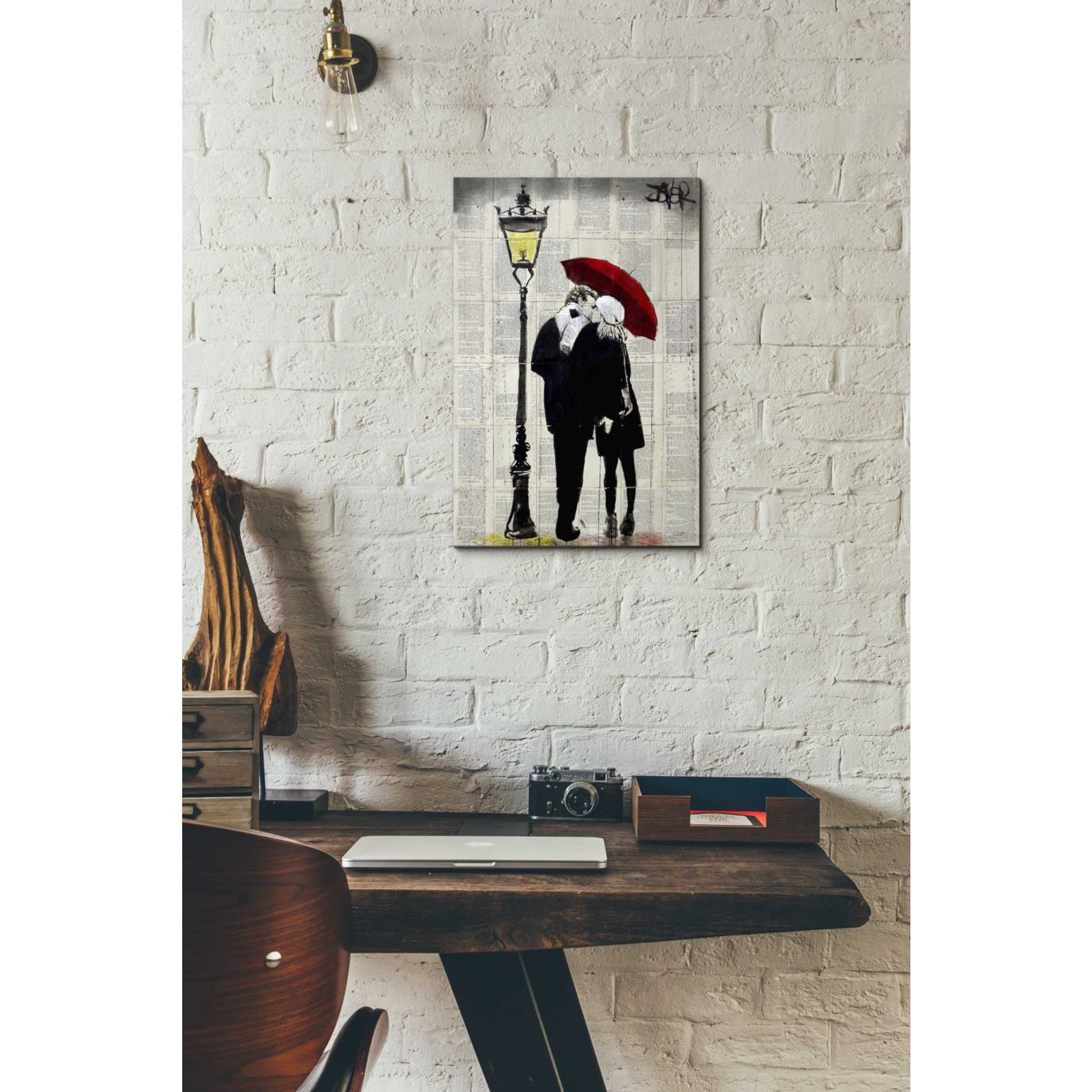 'Lamp Lovers' by Loui Jover, Canvas Wall Art,12 x 18