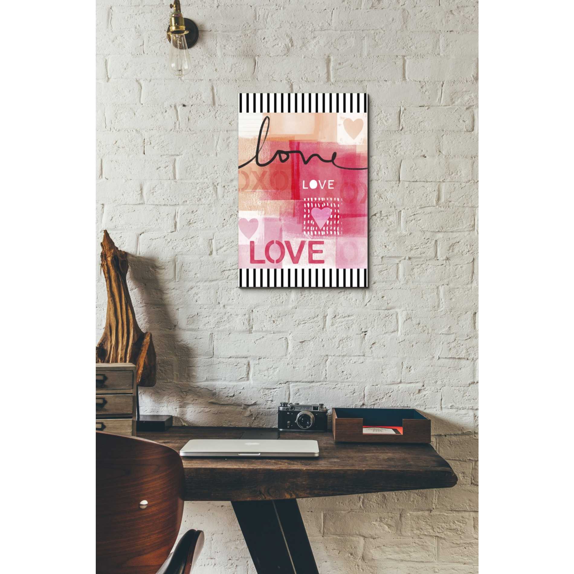'Love Vertical' by Linda Woods, Canvas Wall Art,12 x 18