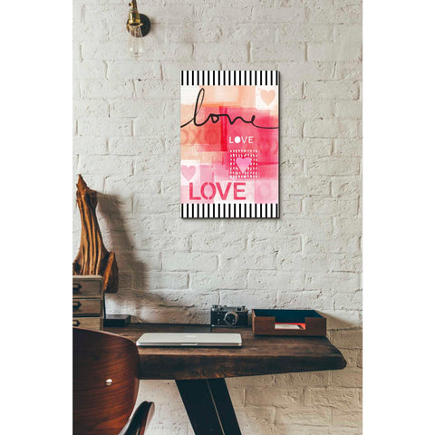 Image of 'Love Vertical' by Linda Woods, Canvas Wall Art,12 x 18