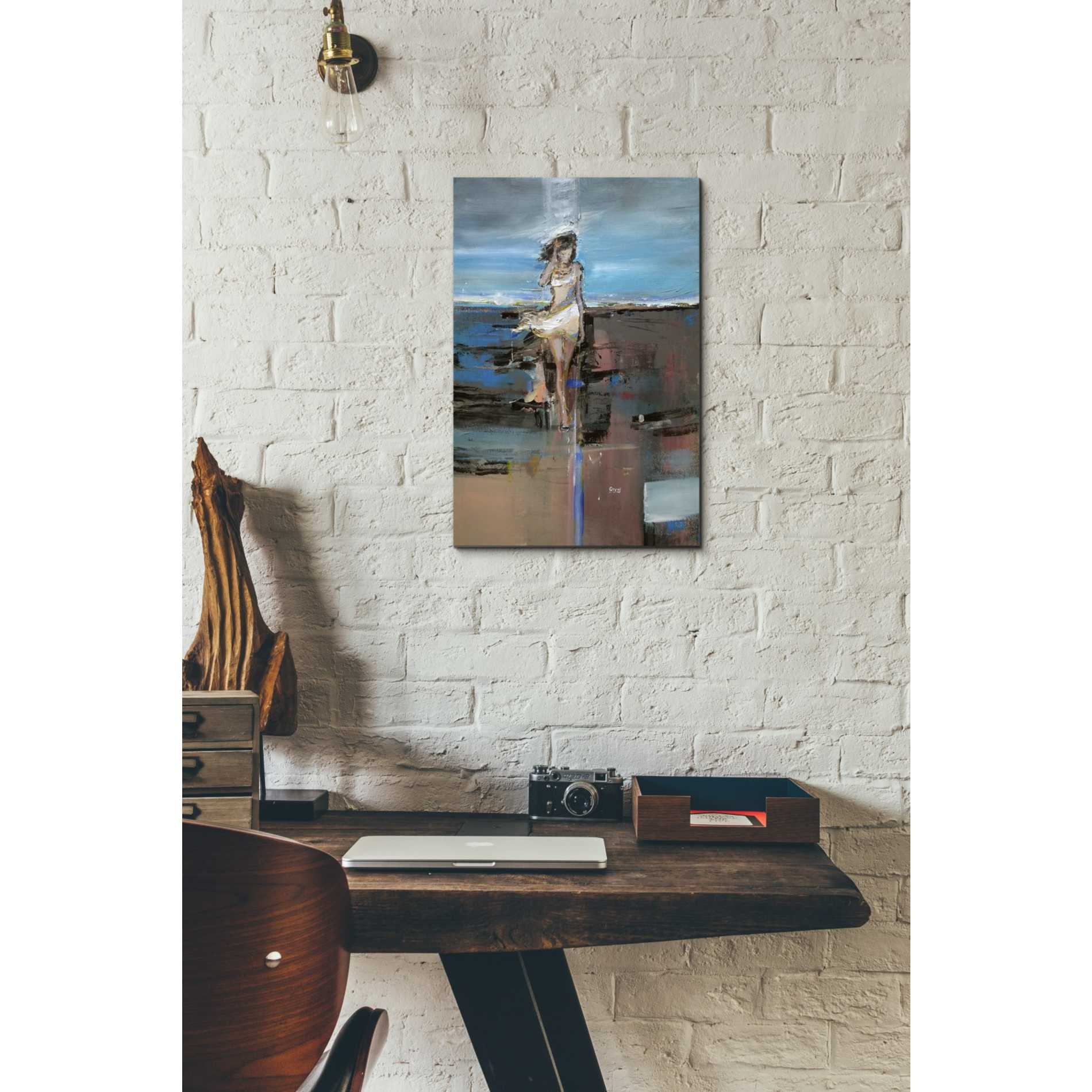 'Windy Beach' by Oscar Alvarez Pardo, Canvas Wall Art,12 x 18