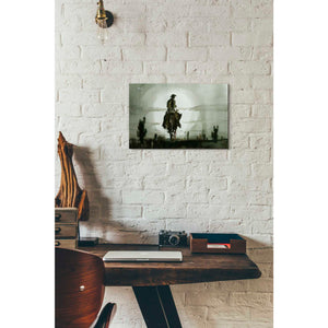 'Luna Vaquero' by Oscar Alvarez Pardo, Canvas Wall Art,18 x 12